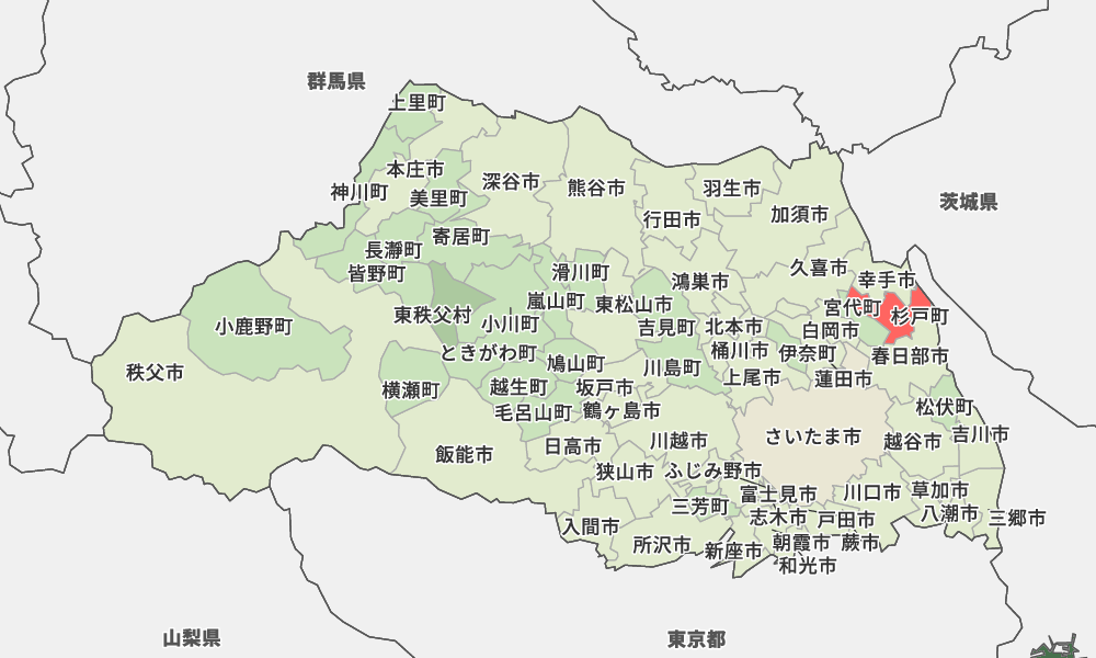 杉戸町全域の遺品整理・特殊清掃に対応します