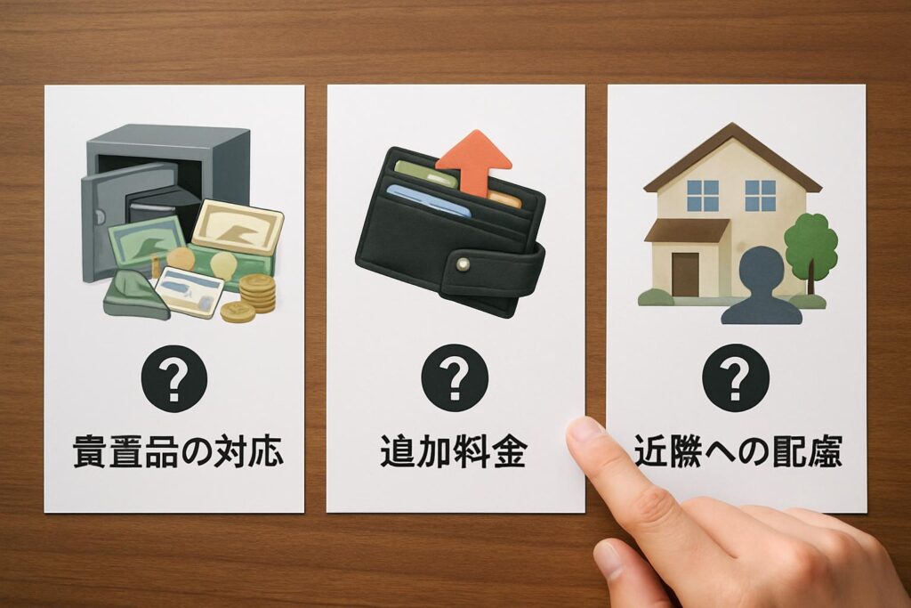 4. 立ち会い不要で依頼する際のよくある質問と解決策
