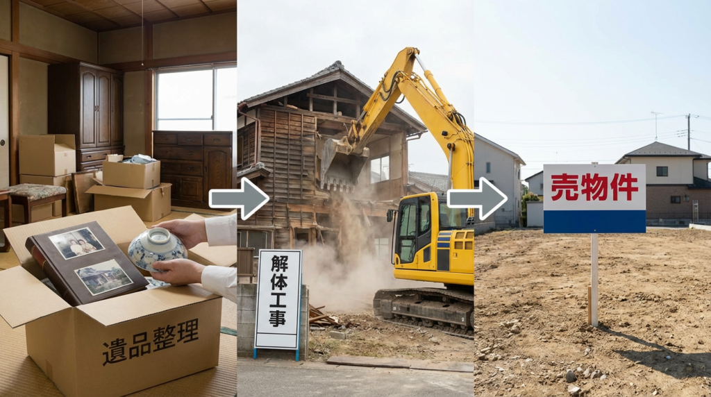 1. 実家じまいの全体像と遺品整理から解体売却までの基本ステップ