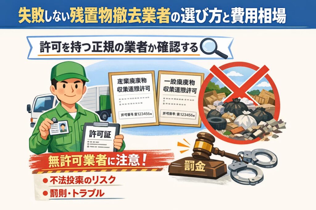 失敗しない残置物撤去業者の選び方と費用相場