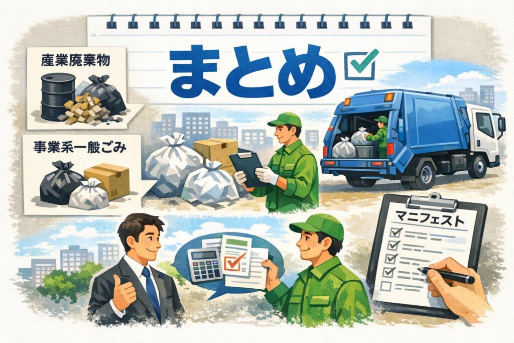 【まとめ】店舗・オフィスの「事業ゴミ」を含む残置物撤去。家庭ゴミとの違い