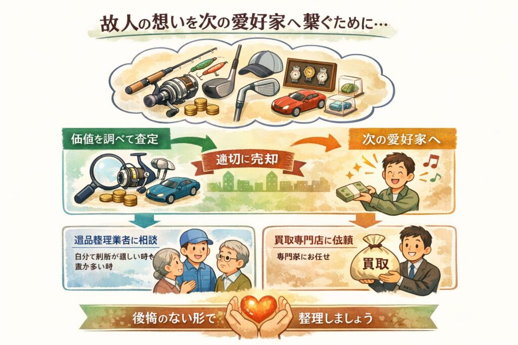 【まとめ】故人の「趣味の道具」(釣り具、ゴルフ用品、コレクション)はどう整理する?