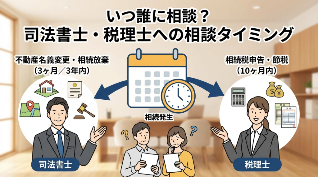 2. いつ誰に相談？司法書士・税理士への相談タイミング