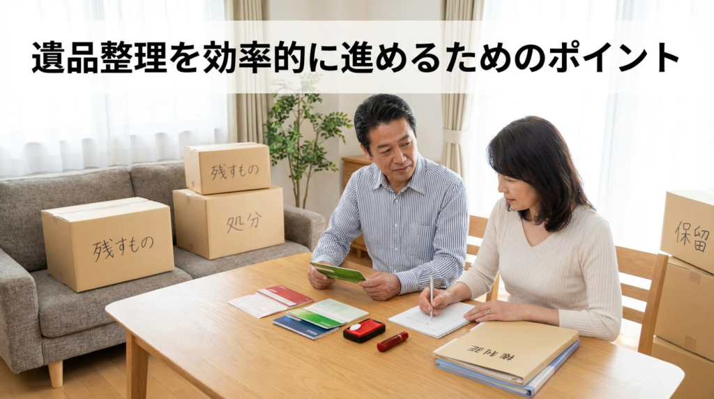 4. 遺品整理を効率的に進めるためのポイント