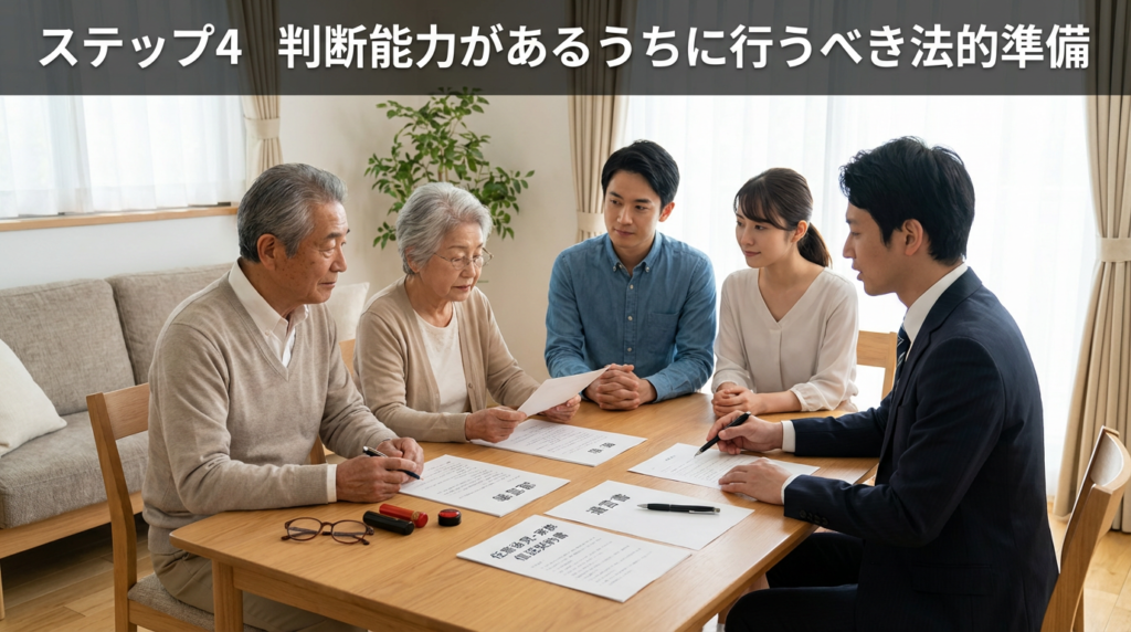 4. ステップ4 判断能力があるうちに行うべき法的準備