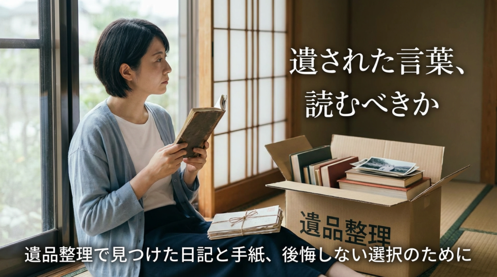 「故人の日記や手紙」を見つけてしまったら。読むべきか、読まずに供養すべきか