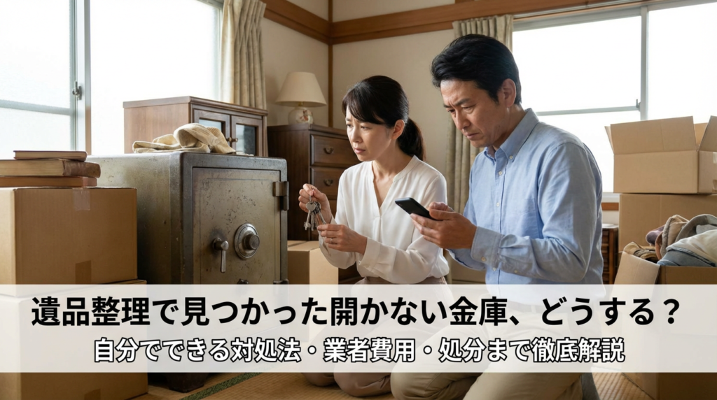 金庫が開かない！遺品整理で金庫が見つかった時の対処法と中身の確認